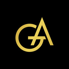 letterGA logo abstract - obrazy, fototapety, plakaty