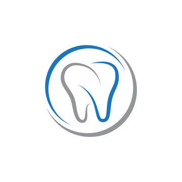 dental logo blue grey