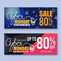 Cyber Monday Sale Banner Background