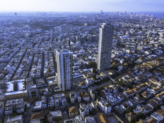 Fototapeta premium Rothschild Boulevard, Ahad Ha'am, Neve Tzedek is a neighborhood located in southwestern Tel Aviv Israel