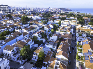 Obraz premium Rothschild Boulevard, Ahad Ha'am, Neve Tzedek is a neighborhood located in southwestern Tel Aviv Israel