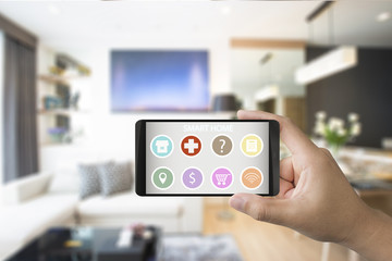 Fototapeta na wymiar application for smart home