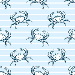 Crabs Seamless Pattern