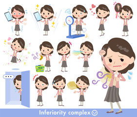 Pink jacket Middle women_complex