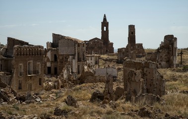 Ruines de Belchite Viejo, Aragon, Espagne
