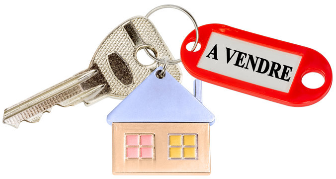 maison &agrave; vendre, fond blanc 