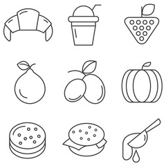 food icons line design