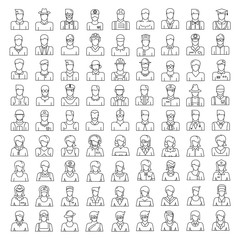 people avatar, user and profession icons