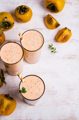 Milkshake with persimmon