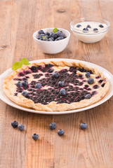 Blueberry tart. 