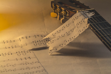 Guitar and notes