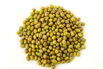 Mung Bean in white dish on white background