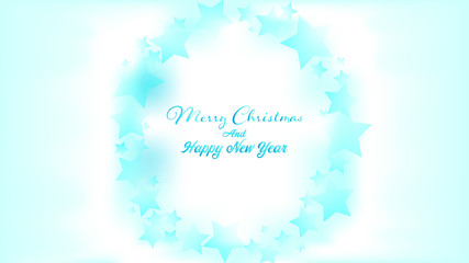 Naklejka na ściany i meble Blue sky elegant Christmas Background