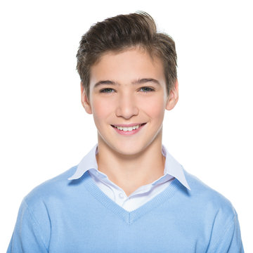 Photo of adorable teenage young happy boy