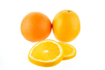 Orange on a white background.