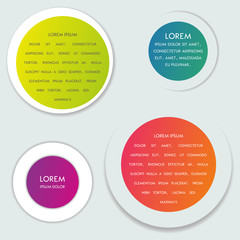 Round gradient text frame with shadow.	

