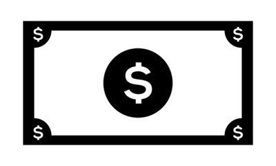 Dollar Bank Note Concept. Vector illustration of Money Icon.