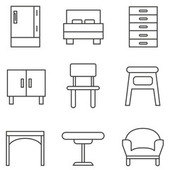 furniture icons, home decor icons
