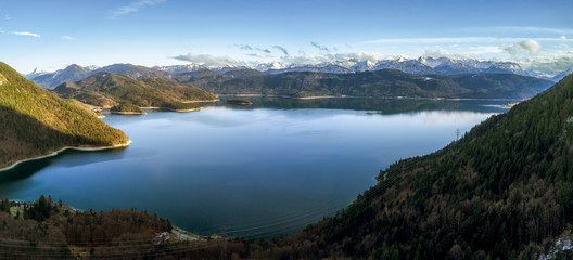 Fototapeta na wymiar Panorama view of a lake