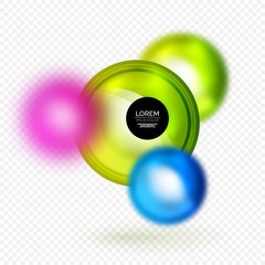 Sphere 3d vector banner