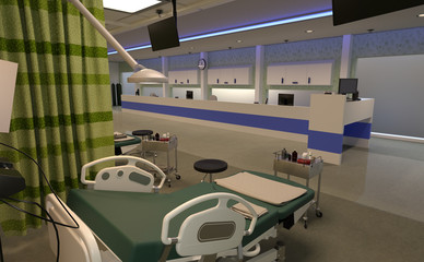 3D Rendering Emergency Room