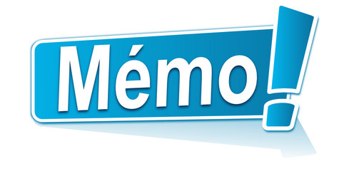mémo sur étiquette bleu
