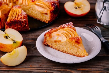 Traditional homemade apple cake