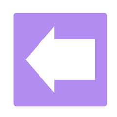 Pointer, arrow in modern flat style. Arrow button isolated on white background. Symbol for web design, site, app, UI.