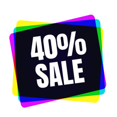 Special offer sale tag. Discount symbol retail. Colorful sticker sign price isolated from white background. Label in modern graphic style vector illustration for black friday or bargain sale.