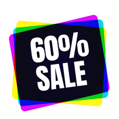 Special offer sale tag. Discount symbol retail. Colorful sticker sign price isolated from white background. Label in modern graphic style vector illustration for black friday or bargain sale.