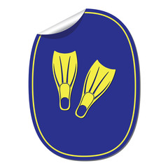 Diving flippers icon