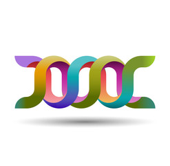 Strand of DNA, genetics symbol or logo, eps10 vector