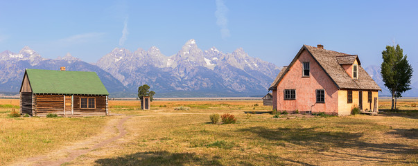 Mormon Row Cabins in Grand Teton National Park, WY, USA