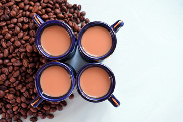 Obraz na płótnie Canvas morning coffee with milk 