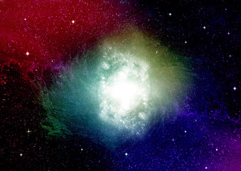 galaxy in a free space