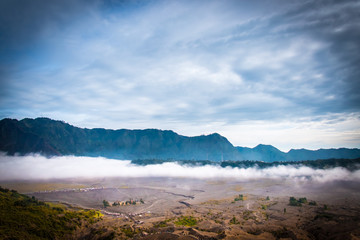 beautiful Volcano Mount Bromo at java island in Indonesia.
