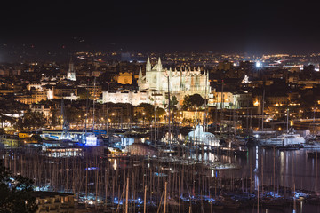 Nightlife in the historic center of Palma, Mallorca