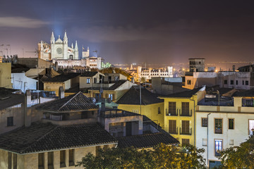 Night over the old town of Palma, Mallorca © Sebas