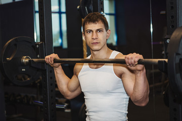 Muscular young fitness sports man