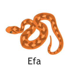 Obraz premium Efa snake color flat icon