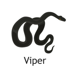 Viper snake color flat icon