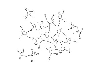 Obraz premium Social Network with clusters