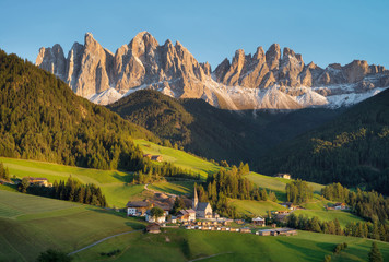 Mountain valley in the Italy alps. Beautiful natural sunset in the summer time © biletskiyevgeniy.com