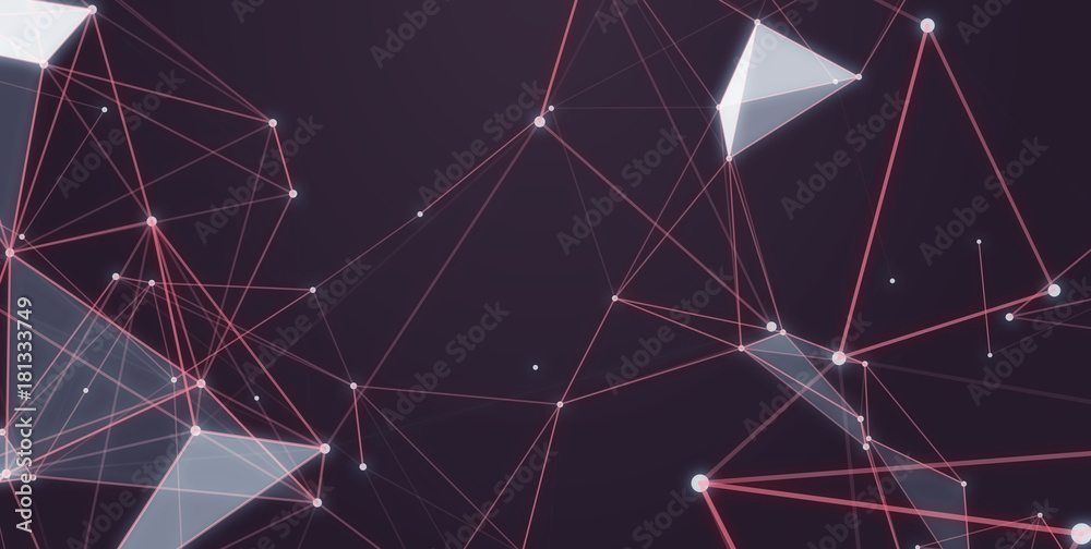 Poster abstract polygonal space light background with connecting dots and lines. triangular business wallpa