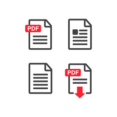 File download icon. Document text, symbol web format information