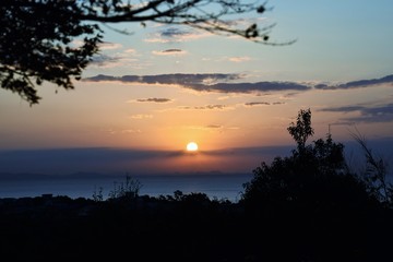 日の出・シルエット画像