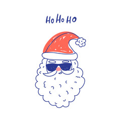 Cute Santa Clause in sunglasses.