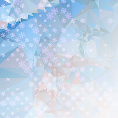Abstract winter background with snowflakes. 