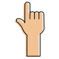 Obraz premium hand human touching icon