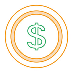 coin money isolated icon